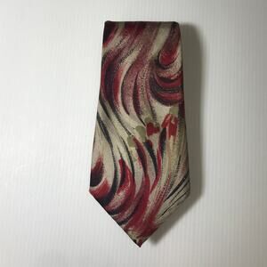 Giovanni Swirl Abstract Silk Necktie